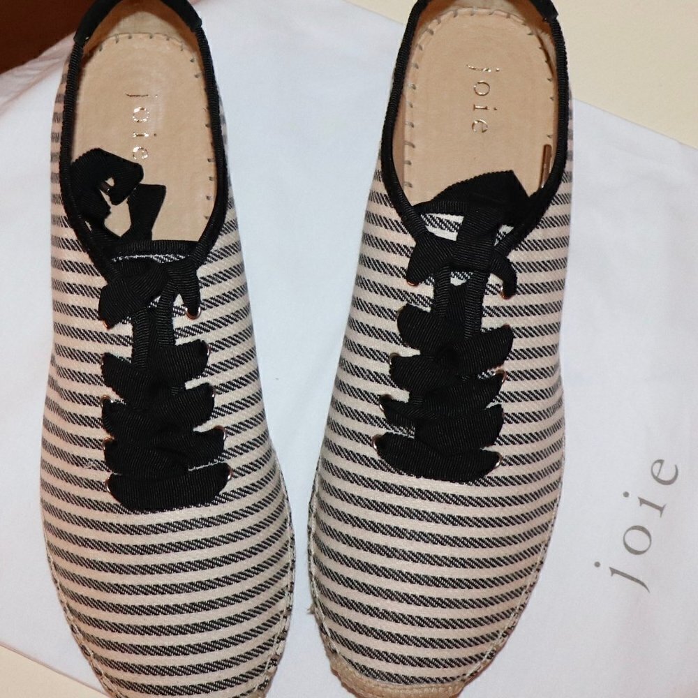 JOIE Corston Striped Espadrille Sneaker Size 40
